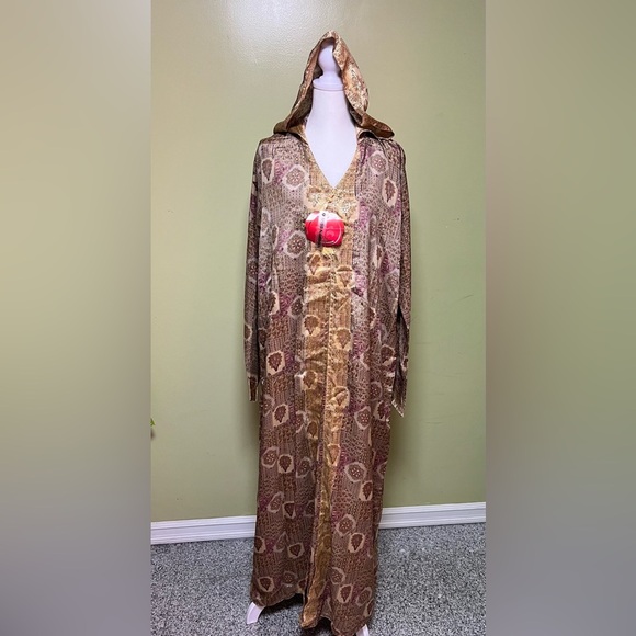 Vintage beautiful repeating geometric pattern abaya.Size xxxl,fits XL perfectly - Picture 3 of 14